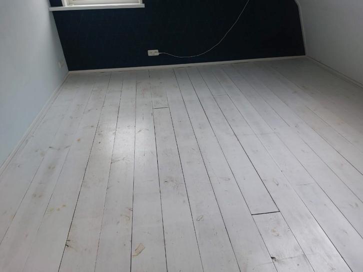 Gratis - wit houten vloer, Huis en Inrichting, Stoffering | Vloerbedekking, Gebruikt, Overige typen, Wit, 75 m² of meer, Ophalen