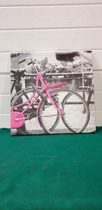 -	schilderij prent roze fiets, Huis en Inrichting, Woonaccessoires | Schilderijen, Tekeningen en Foto's, Ophalen of Verzenden