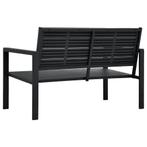 Tuinbank hout-look 120 cm HDPE zwart, Kanabab, Jshsh, Nieuw, Ophalen of Verzenden