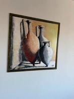 Twee Schilderijen met Vazen en Stilleven, Antiek en Kunst, Ophalen of Verzenden