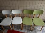 Set van 4 Stoelen van PORTA VENEZIA - Wit en Groen, Overige kleuren, Ophalen of Verzenden, Zo goed als nieuw, Vier