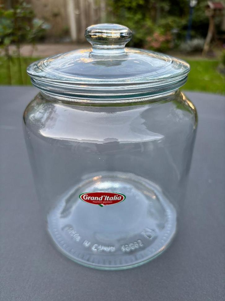 IKEA glazen pot Grand Italia pastapot snoeppot opbergpot, Huis en Inrichting, Keuken | Potten en Pannen, Zo goed als nieuw, Pot, Bus of Blik