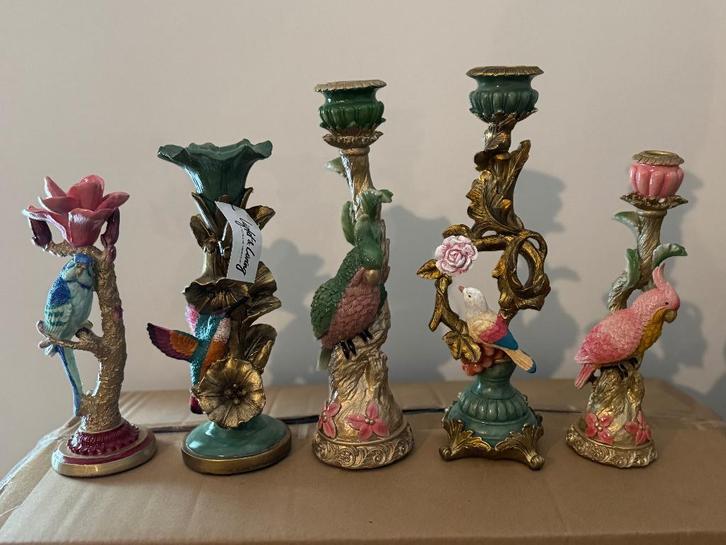 Luxe kandelaars dieren, vogel, hond, poes, olifant en meer., Huis en Inrichting, Woonaccessoires | Kandelaars en Kaarsen, Nieuw