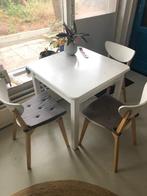 Eetkamerstoelen wit hout (5 stuks), Ophalen, Gebruikt, Wit, Scandinavisch