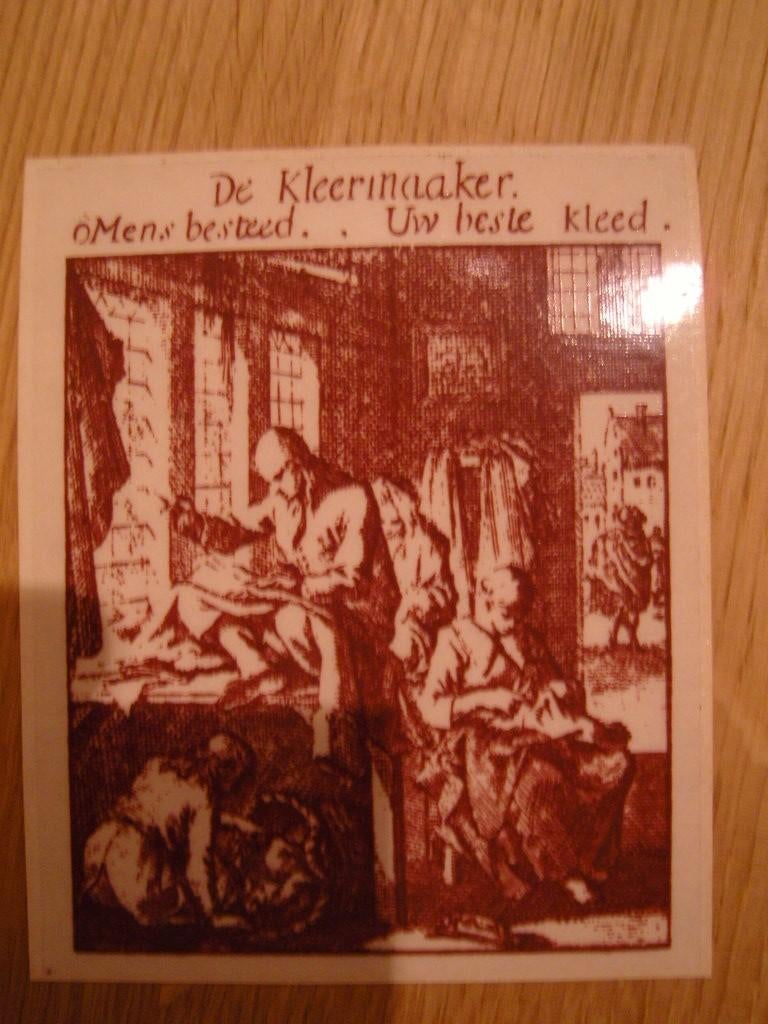 sticker transparant oude ambachten kleermaker kleermaaker *, Ophalen, Zo goed als nieuw