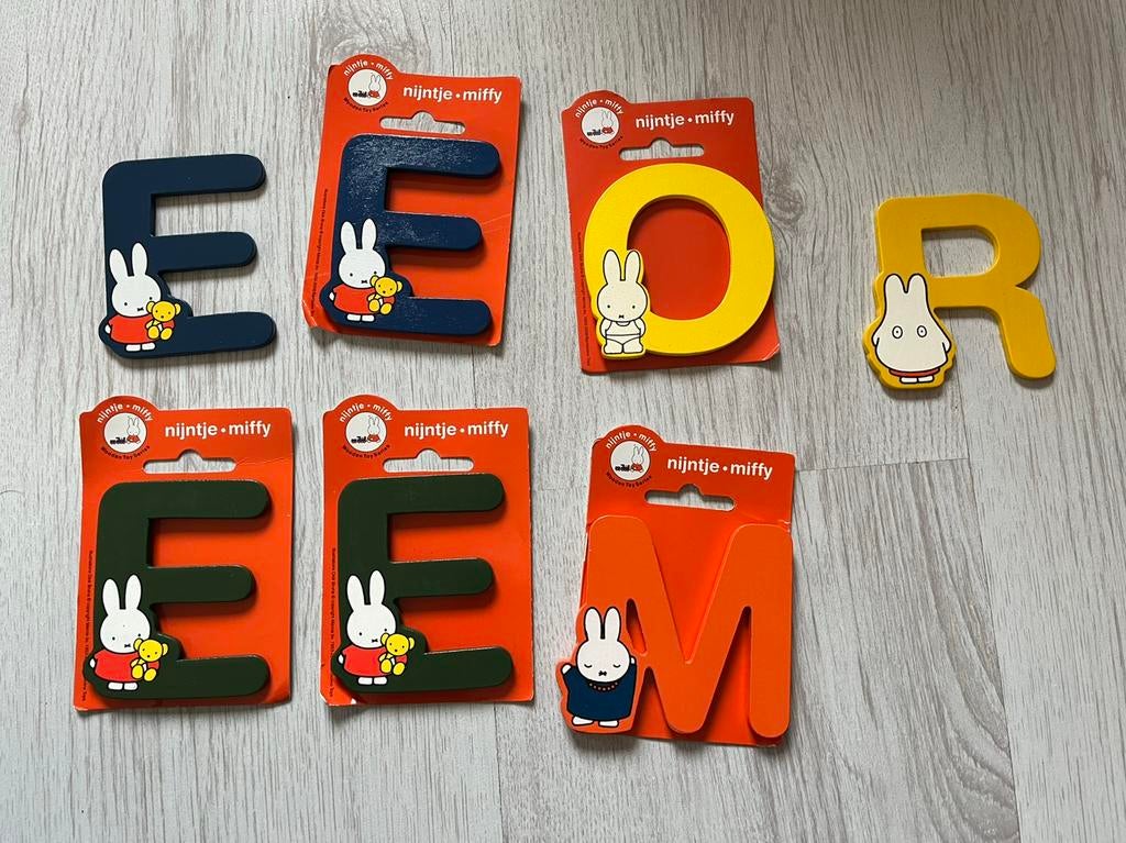 Nijntje houten letters, Ophalen of Verzenden, Zo goed als nieuw, Wanddecoratie