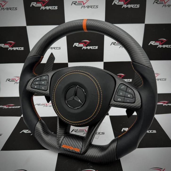 Dikke oranje Mercedes AMG custom upgrade stuur, Auto diversen, Tuning en Styling, Ophalen of Verzenden