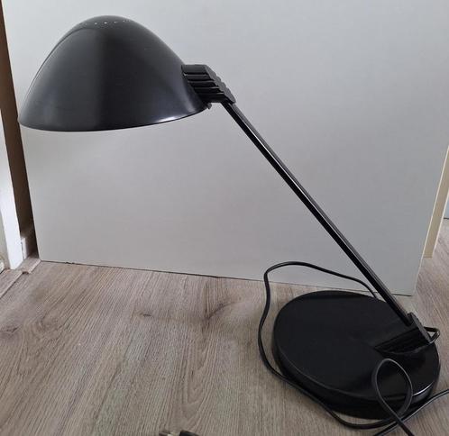 Zwart metalen bureaulamp tafellamp vintage, Huis en Inrichting, Lampen | Tafellampen, Gebruikt, Minder dan 50 cm, Metaal, Ophalen of Verzenden