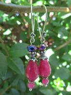 Oorbellen Pink Choice jade-kristalglas facet zilver, Ophalen, Nieuw