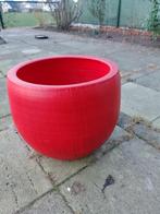 Mooie rode aardewerk bloempot, volledig gaaf, Rond, Zo goed als nieuw, Minder dan 40 cm, Aardewerk