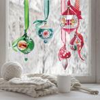 statische raamstickers kerstballen flatflowers - NIEUW, Diversen, Kerst, Ophalen of Verzenden, Nieuw