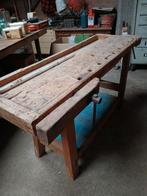 Houten werkbank, Doe-het-zelf en Verbouw, Werkbanken, Ophalen, Gebruikt, Bankschroef