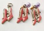 Roze hoge hakken, schoen, setje hanger + oorbellen (6917-856, Ophalen, Nieuw, Roze, Overige materialen
