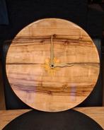 Berkenhout Epoxy Wandklok - Goud & Koper, Huis en Inrichting, Woonaccessoires | Klokken, Ophalen