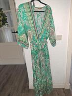 Mooie groen gebloemde jurk maat 46-48, Ophalen, Maat 46/48 (XL) of groter, Zo goed als nieuw, Onder de knie