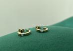 14k geelgouden oorbellen bezet met diamant # 220120/7, Sieraden, Tassen en Uiterlijk, Oorbellen, Goud, Knopjes of Stekers, Goud