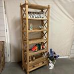 Boekenkast - 5 planken - 2 lades - massief teak - TTM Wonen, Teakhout, Nieuw, Landelijk, Info@ttmwonen.nl