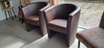 2 nette bruine fauteuils, Ophalen, Overige materialen, Gebruikt, Minder dan 75 cm