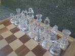 glazen schaakstukken / schaakspel glas exclusief schaakbord., Ophalen of Verzenden