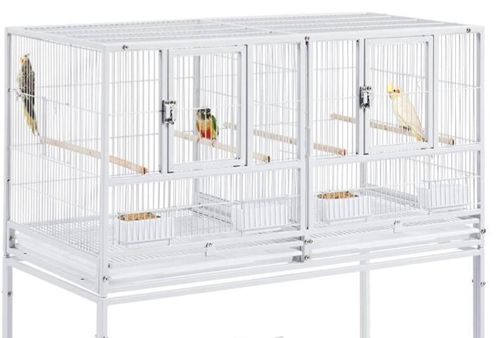 Witte vogel kooi kan in 2 delen voor kweek etc 90cm lang, Dieren en Toebehoren, Vogels | Hokken en Kooien, Nieuw, Vogelkooi, Metaal