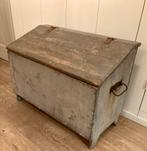 Antieke Zeeuwse Brocante Kist - Grijs Verweerd, Ophalen