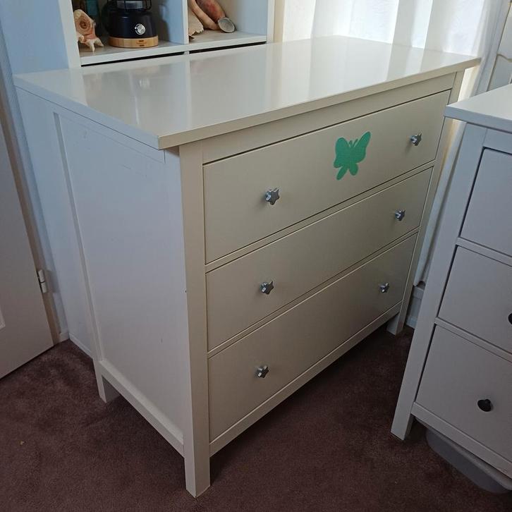 IKEA Hemnes Ladekast 3 Lades, Kinderen en Baby's, Kinderkamer | Commodes en Kasten, Gebruikt, Commode, Minder dan 90 cm, Minder dan 75 cm