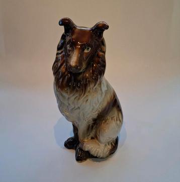 Groot Vintage Keramiek Beeld Collie beschikbaar voor biedingen