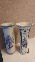 2 x Delft Blauwe vaas Hand Painted Delft Holland per 2, Antiek en Kunst, Antiek | Keramiek en Aardewerk, Ophalen of Verzenden