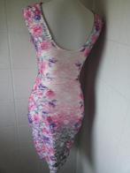 Jurk mooie stretch met bloemmotief maat 38, Maat 38/40 (M), Ophalen of Verzenden, Zo goed als nieuw, Roze