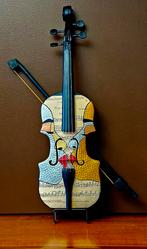 'Viool kus'. Unieke beschilderde decoratie viool., Muziek en Instrumenten, Ophalen of Verzenden, Overige typen