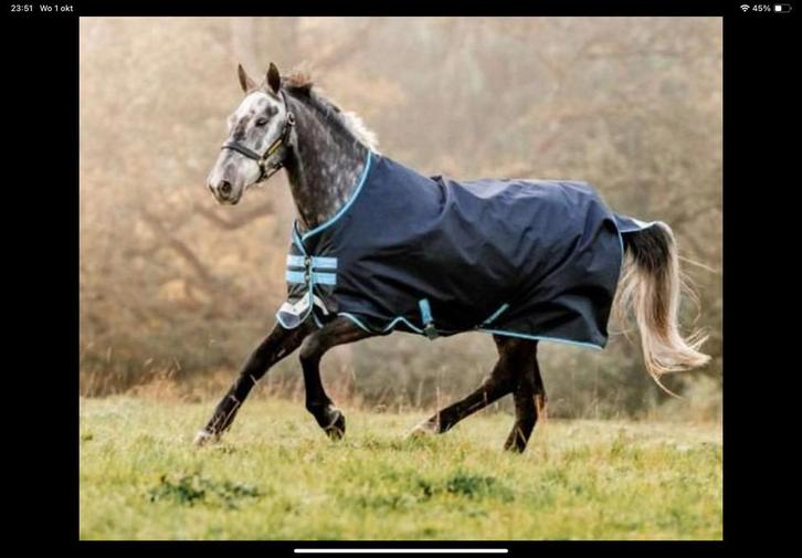 NIEUW! Amigo Bravo 12 turnout 100 gram, maat 198 (6.6”) Navy, Dieren en Toebehoren, Paarden en Pony's | Dekens en Dekjes, Nieuw