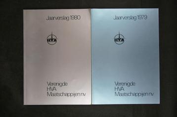 2x jaarverslag Verenigde HVA maatschappijen (1979+1980) beschikbaar voor biedingen
