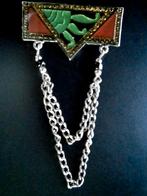 Vintage Art Deco PIERRE BEX geëmailleerde broche / dasspeld., Ophalen of Verzenden, Nieuw, Overige materialen