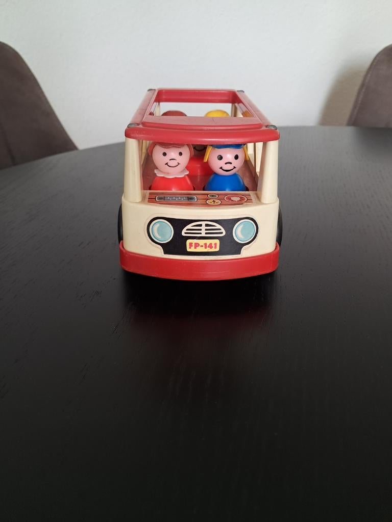 Originele retro vintage Fisher price min schoolbus uit 1969, Ophalen of Verzenden, Gebruikt
