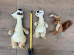 3 zgan, niet kapot, Disney Ice Age knuffels pluche, Verzamelen, Ophalen, Overige figuren, Zo goed als nieuw, Knuffel