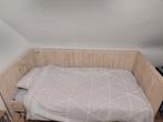 Steigerhouten bed met lade - Whitewash, Ophalen, Gebruikt, 90 cm, Steigerhout