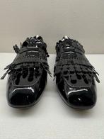Tod's Lak Loafers Franjes Zwart Mt 39,5, Ophalen of Verzenden, Gedragen, Zwart, Instappers