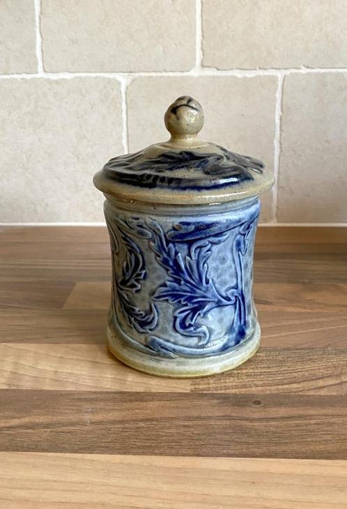 oud antiek keramiek potje met deksel / mosterdpotje e.a. pot, Antiek en Kunst, Antiek | Keramiek en Aardewerk, Ophalen of Verzenden