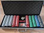 Pokerset 500 Chips in Aluminium Koffer | poker | spel, Vijf spelers of meer, Onbekend, Ophalen of Verzenden, Zo goed als nieuw
