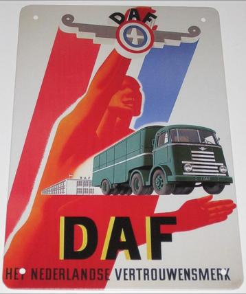 DAF TRUCK : Metalen Bord DAF Bedrijfswagens - Vrachtwagens beschikbaar voor biedingen