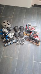 2 paar Skeelers (verstelbaar 32 - 34 en 34-36+ bescherming, Ophalen of Verzenden, Verstelbaar