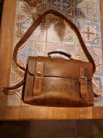 Bruin lederen boekentas - schoudertas leer, Ophalen of Verzenden, Gebruikt, Bruin, Overige typen