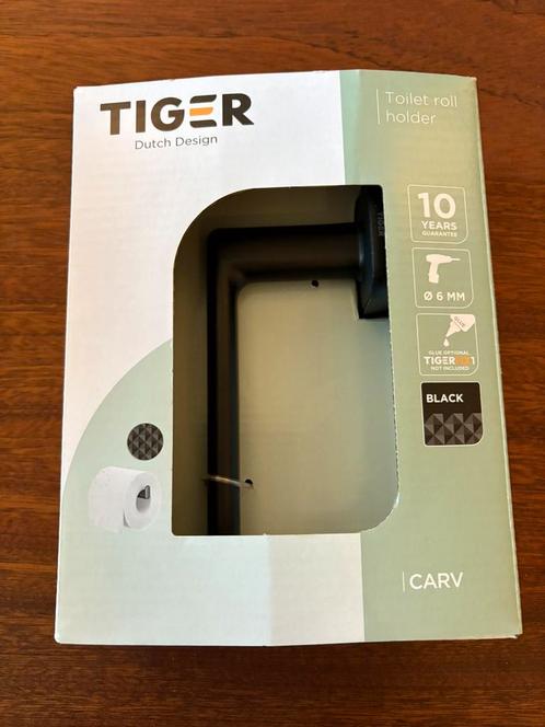 Tiger Carv toiletrolhouder en handdoek haakje- nieuw in doos, Huis en Inrichting, Badkamer | Badtextiel en Accessoires, Nieuw