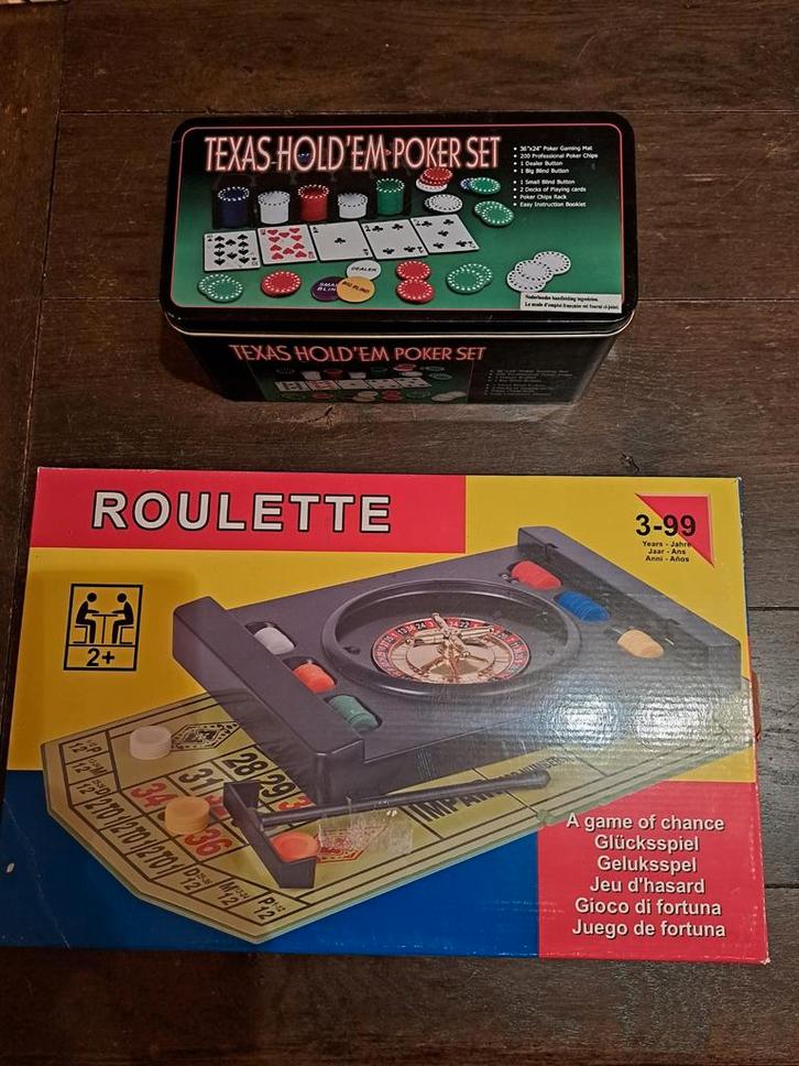 Casino Spelletjes: Roulette & Poker Set - Ook Los!, Hobby en Vrije tijd, Gezelschapsspellen | Bordspellen, Ophalen of Verzenden