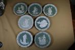 7 Duits jasperware plaquettes Wedgwood, Ophalen of Verzenden