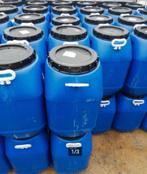 Te koop blauwe ton voerton 50 liter, Verzenden