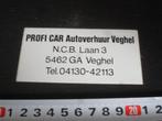 sticker Veghel PROFI CAR Autoverhuur  N.C.B. Laan 3, Verzamelen, Ophalen, Zo goed als nieuw, Bedrijf of Vereniging