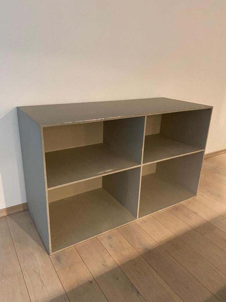 Rustieke open kast met 4 diepe vakken, Huis en Inrichting, Kasten | Wandmeubels, Gebruikt, Minder dan 100 cm, Minder dan 150 cm