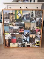 Gaaf schilderij/ collage Den Haag 💚💛, Ophalen, Zo goed als nieuw, Schilderij, 100 tot 125 cm