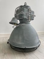 Hanglamp industrieel grijs diameter 46cm met stoer rooster, Ophalen, Zo goed als nieuw, 50 tot 75 cm